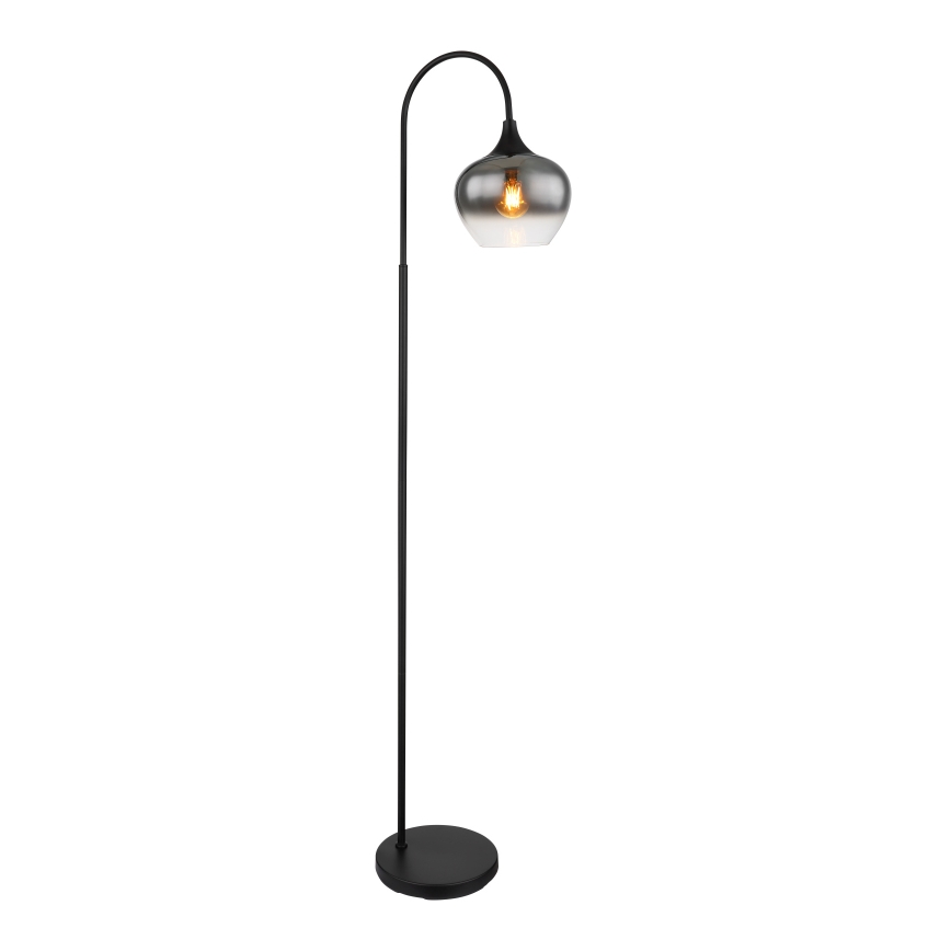 Globo - Lattialamppu 1xE27/40W/230V musta/savuinen