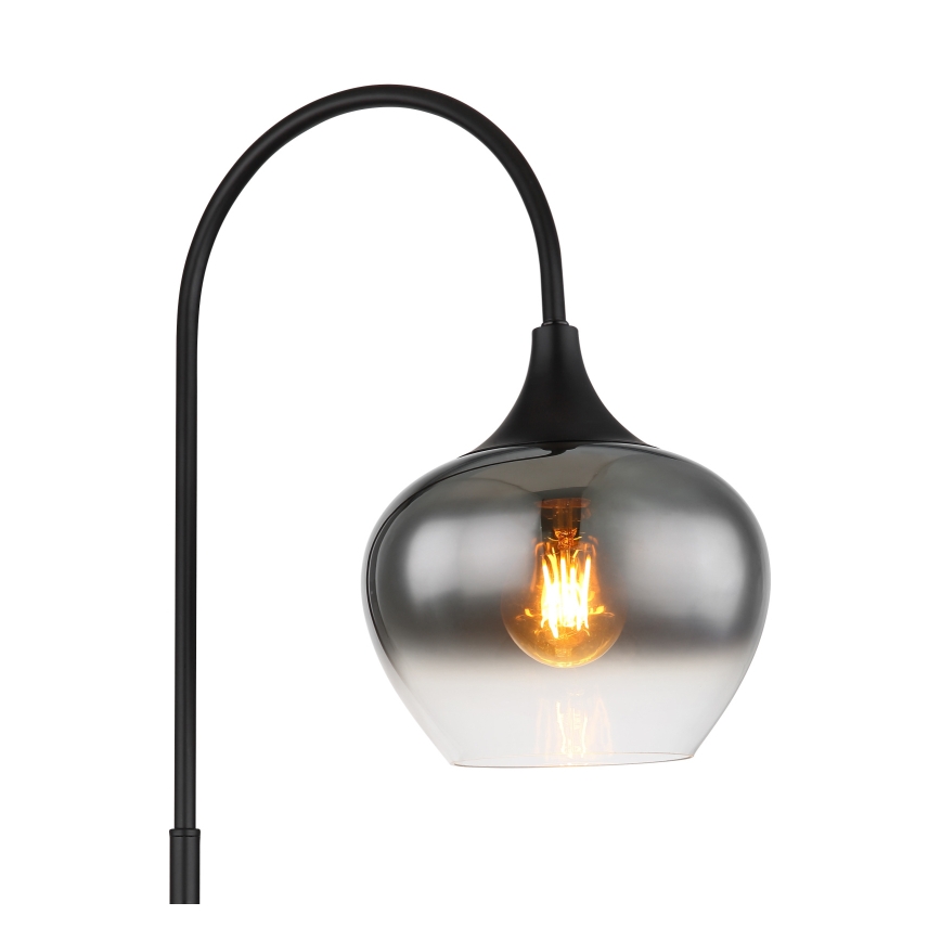 Globo - Lattialamppu 1xE27/40W/230V musta/savuinen