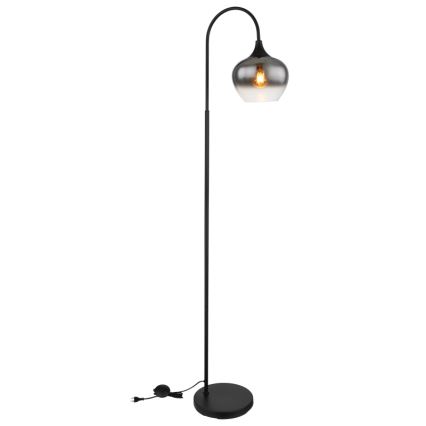 Globo - Lattialamppu 1xE27/40W/230V musta/savuinen