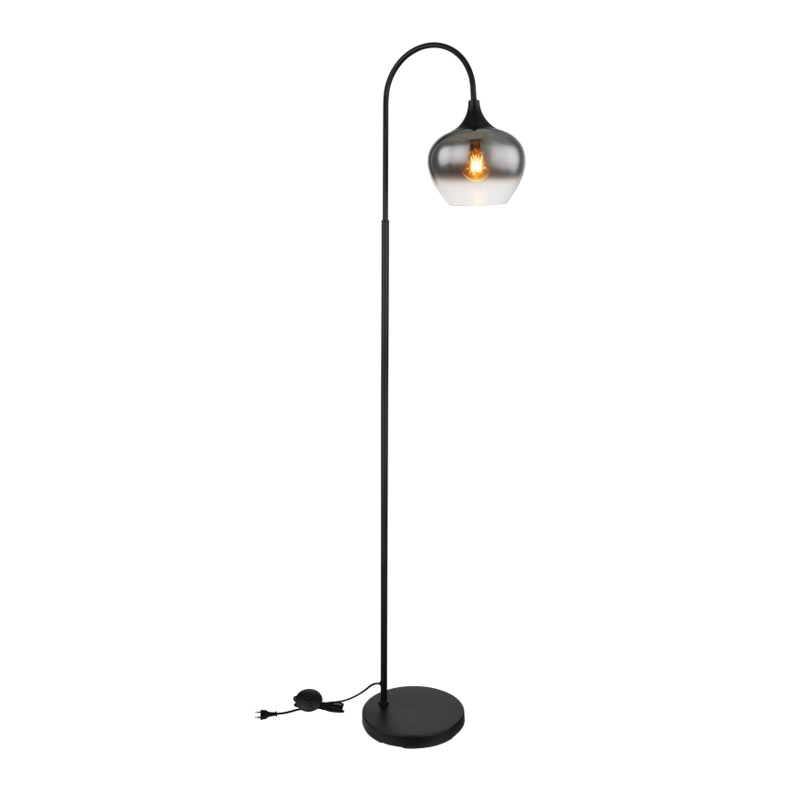 Globo - Lattialamppu 1xE27/40W/230V musta/savuinen