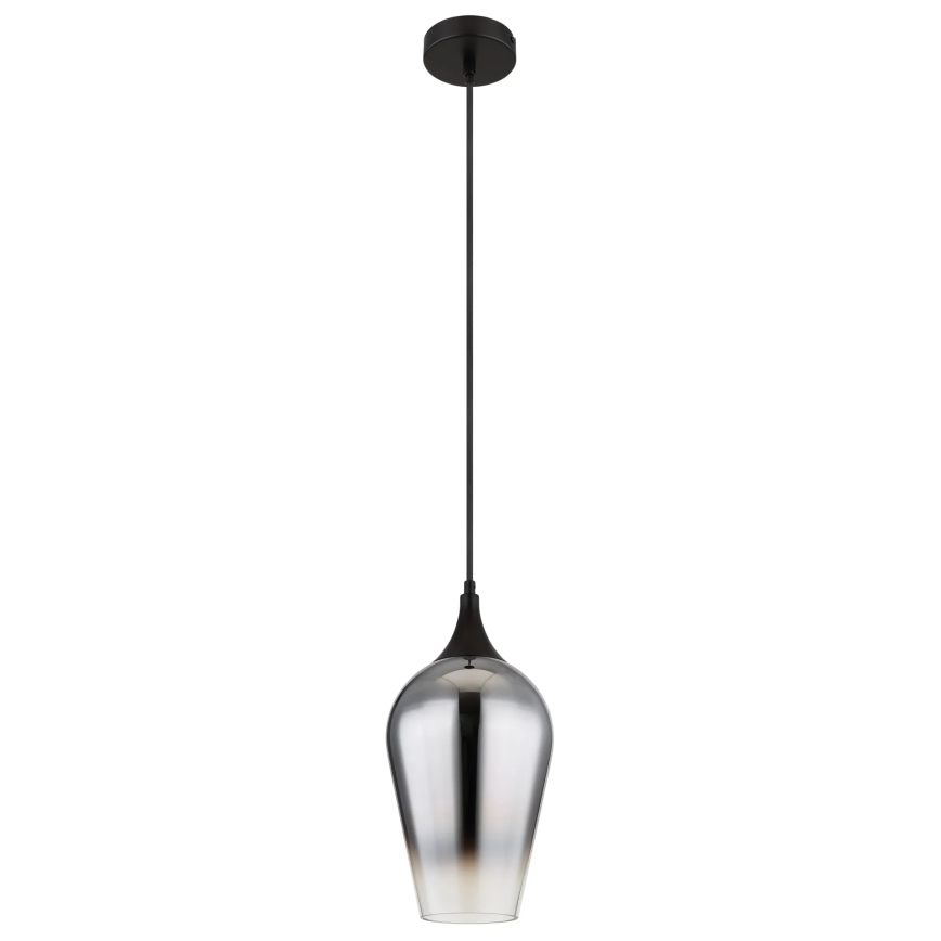 Globo - Kattokruunu johdossa 1xE27/60W/230V halkaisija 18 cm musta