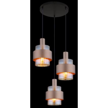 Globo - Kattokruunu johdossa 3xE27/60W/230V halkaisija 45 cm