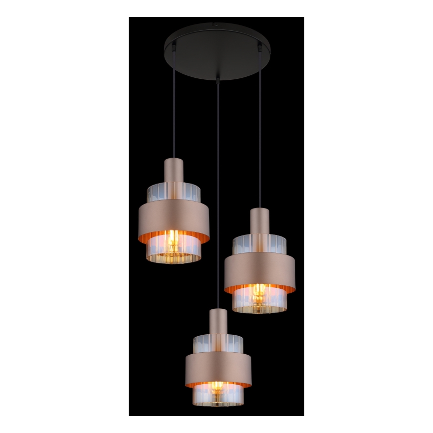 Globo - Kattokruunu johdossa 3xE27/60W/230V halkaisija 45 cm