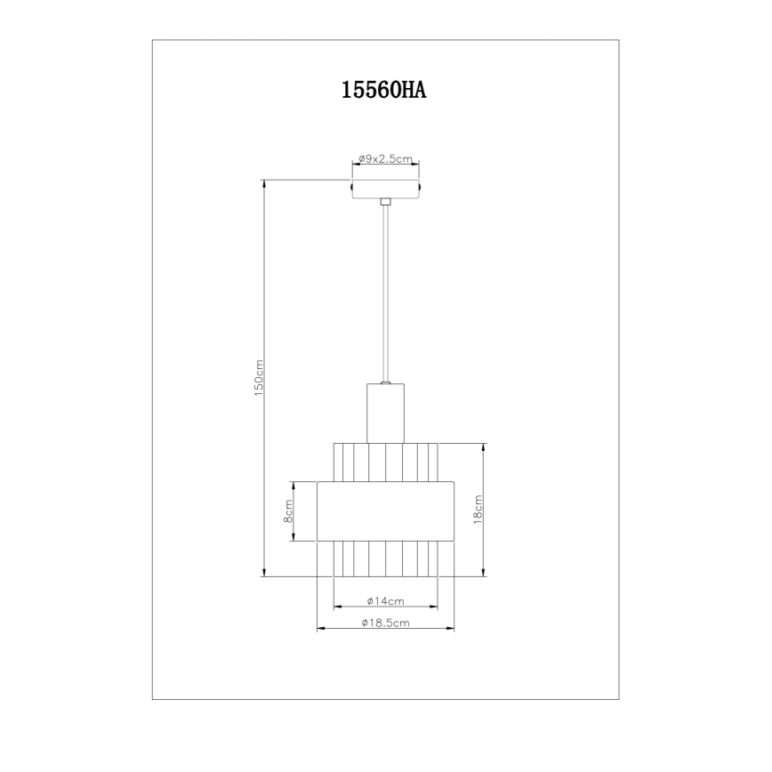 Globo - Kattokruunu johdossa 1xE27/60W/230V halkaisija 18,5 cm