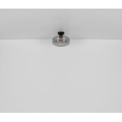 Globo - Kiinteä kattokruunu 1xE27/40W/230V halkaisija 28 cm harmaa