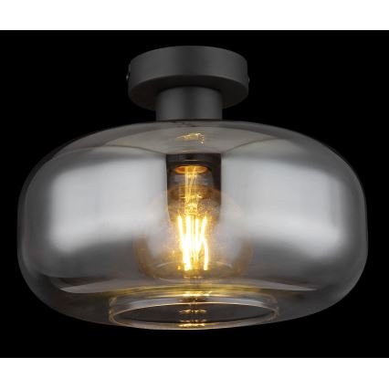 Globo - Kiinteä kattokruunu 1xE27/40W/230V halkaisija 28 cm harmaa