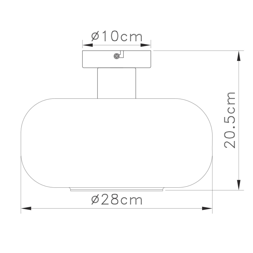 Globo - Kiinteä kattokruunu 1xE27/40W/230V halkaisija 28 cm harmaa