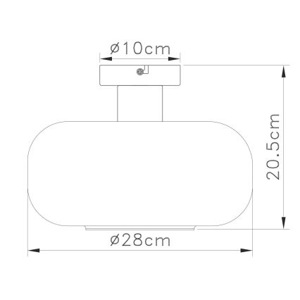 Globo - Kiinteä kattokruunu 1xE27/40W/230V halkaisija 28 cm läpinäkyvä