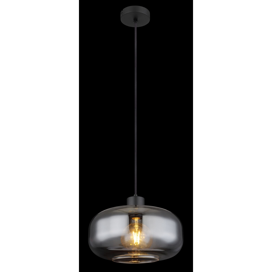 Globo - Kattokruunu johdossa 1xE27/40W/230V halkaisija 28 cm harmaa