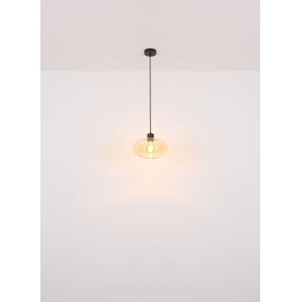 Globo - Kattokruunu johdossa 1xE27/40W/230V halkaisija 28 cm läpinäkyvä