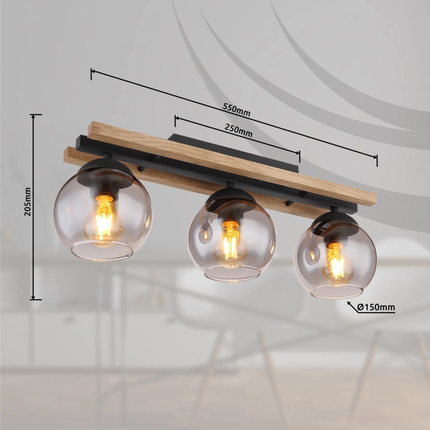 Globo - Kiinteä kattokruunu 3xE27/25W/230V
