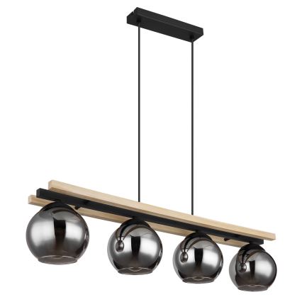Globo - Kattokruunu johdossa 4xE27/25W/230V mänty
