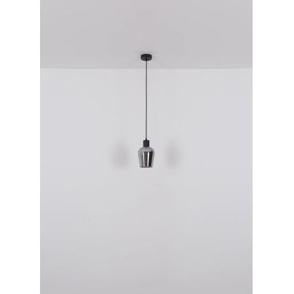Globo - Kattokruunu johdossa 1xE27/40W/230V halkaisija 13,5 cm musta