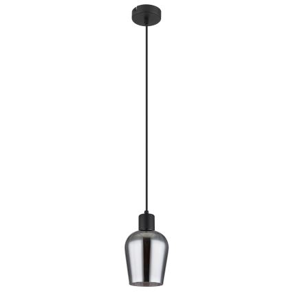Globo - Kattokruunu johdossa 1xE27/40W/230V halkaisija 13,5 cm musta