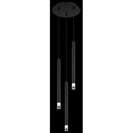 Globo - Kattokruunu johdossa 3xG9/4W/230V halkaisija 24 cm musta