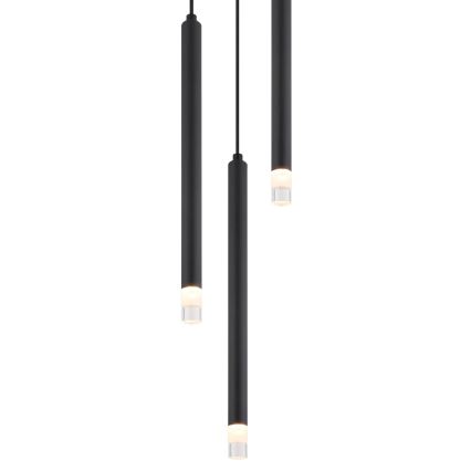 Globo - Kattokruunu johdossa 3xG9/4W/230V halkaisija 24 cm musta