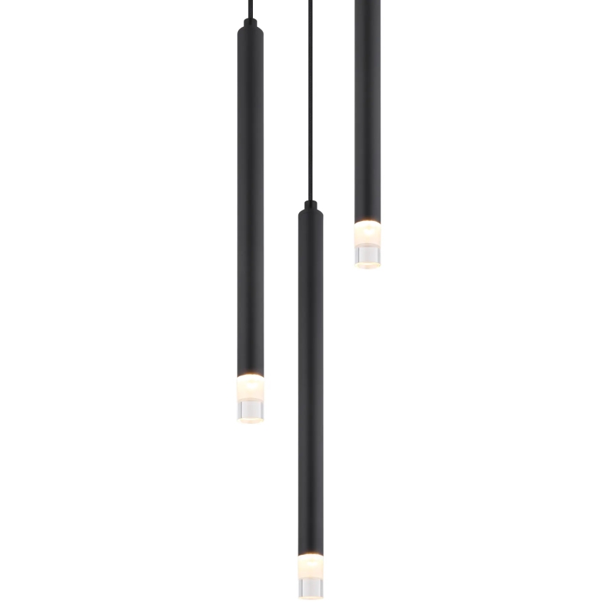 Globo - Kattokruunu johdossa 3xG9/4W/230V halkaisija 24 cm musta