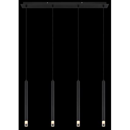 Globo - Kattokruunu johdossa 4xG9/4W/230V musta