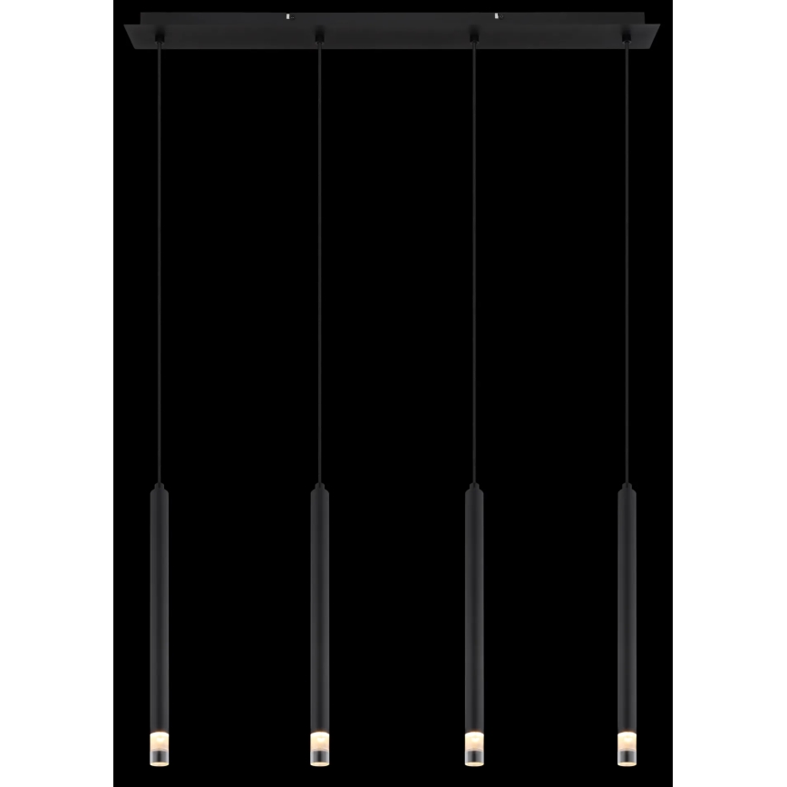 Globo - Kattokruunu johdossa 4xG9/4W/230V musta