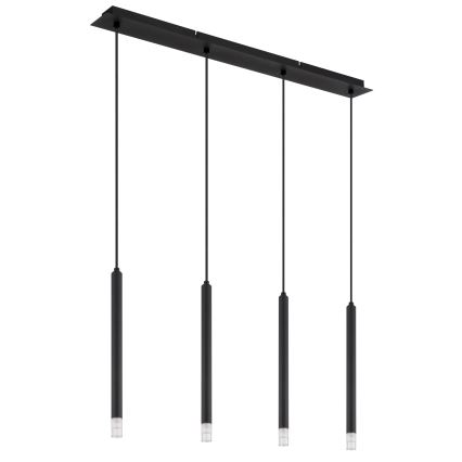 Globo - Kattokruunu johdossa 4xG9/4W/230V musta