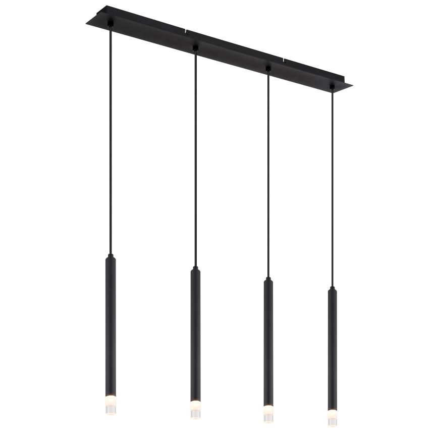 Globo - Kattokruunu johdossa 4xG9/4W/230V musta