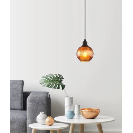 Globo - Kattokruunu johdossa 1xE27/25W/230V halkaisija 15 cm kupari