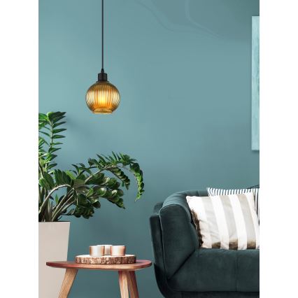 Globo - Kattokruunu johdossa 1xE27/25W/230V halkaisija 15 cm vihreä
