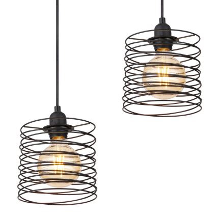 Globo 15640-4H - Riippuvalaisin kaapelilla TILLY 4xE27/60W/230V musta