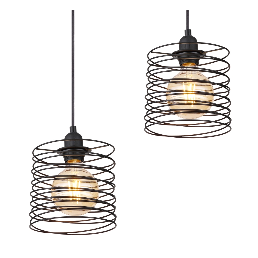 Globo 15640-4H - Riippuvalaisin kaapelilla TILLY 4xE27/60W/230V musta