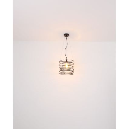 Globo 15640H - TILLY-riippuvalaisin johdolla 1xE27/60W/230V musta