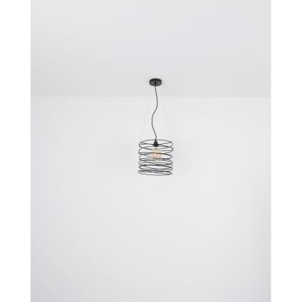 Globo 15640H - TILLY-riippuvalaisin johdolla 1xE27/60W/230V musta