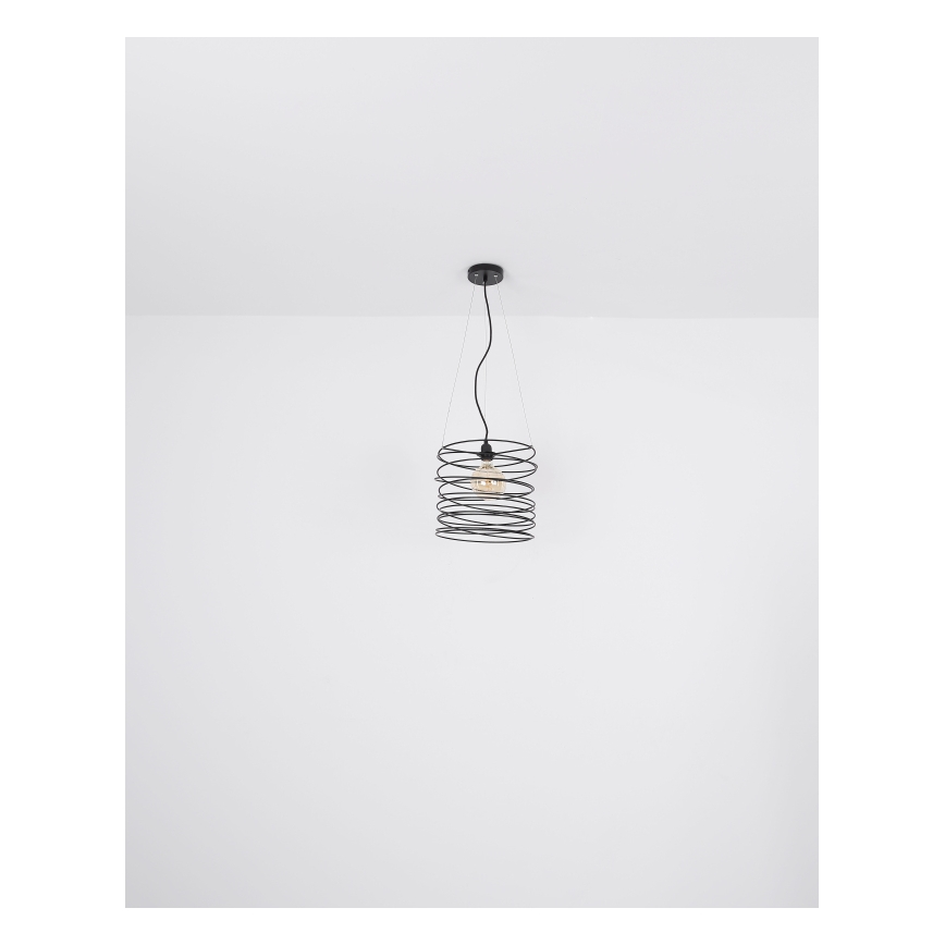 Globo 15640H - TILLY-riippuvalaisin johdolla 1xE27/60W/230V musta
