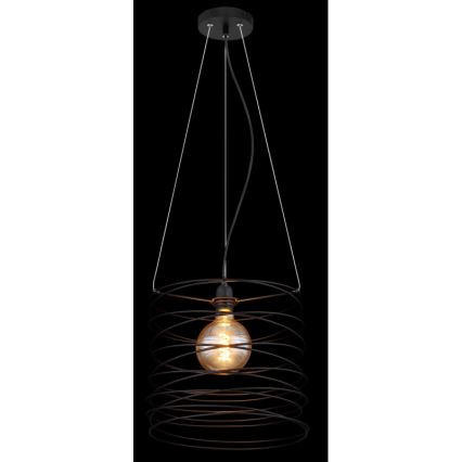 Globo 15640H - TILLY-riippuvalaisin johdolla 1xE27/60W/230V musta