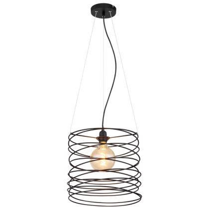 Globo 15640H - TILLY-riippuvalaisin johdolla 1xE27/60W/230V musta