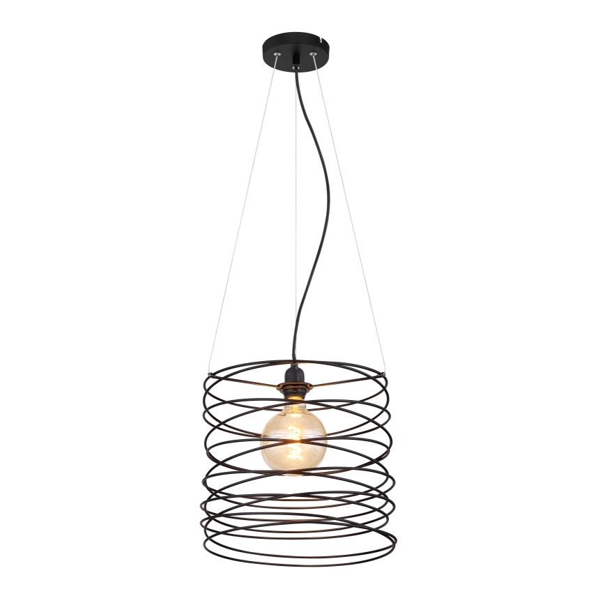 Globo 15640H - TILLY-riippuvalaisin johdolla 1xE27/60W/230V musta