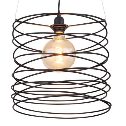 Globo 15640H - TILLY-riippuvalaisin johdolla 1xE27/60W/230V musta