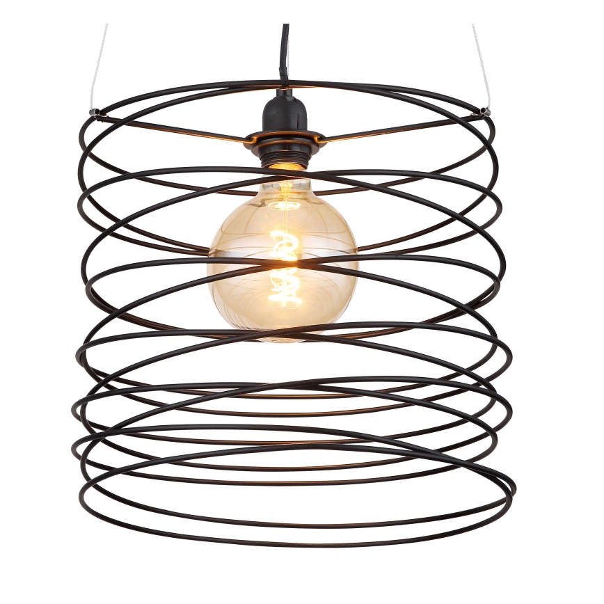 Globo 15640H - TILLY-riippuvalaisin johdolla 1xE27/60W/230V musta