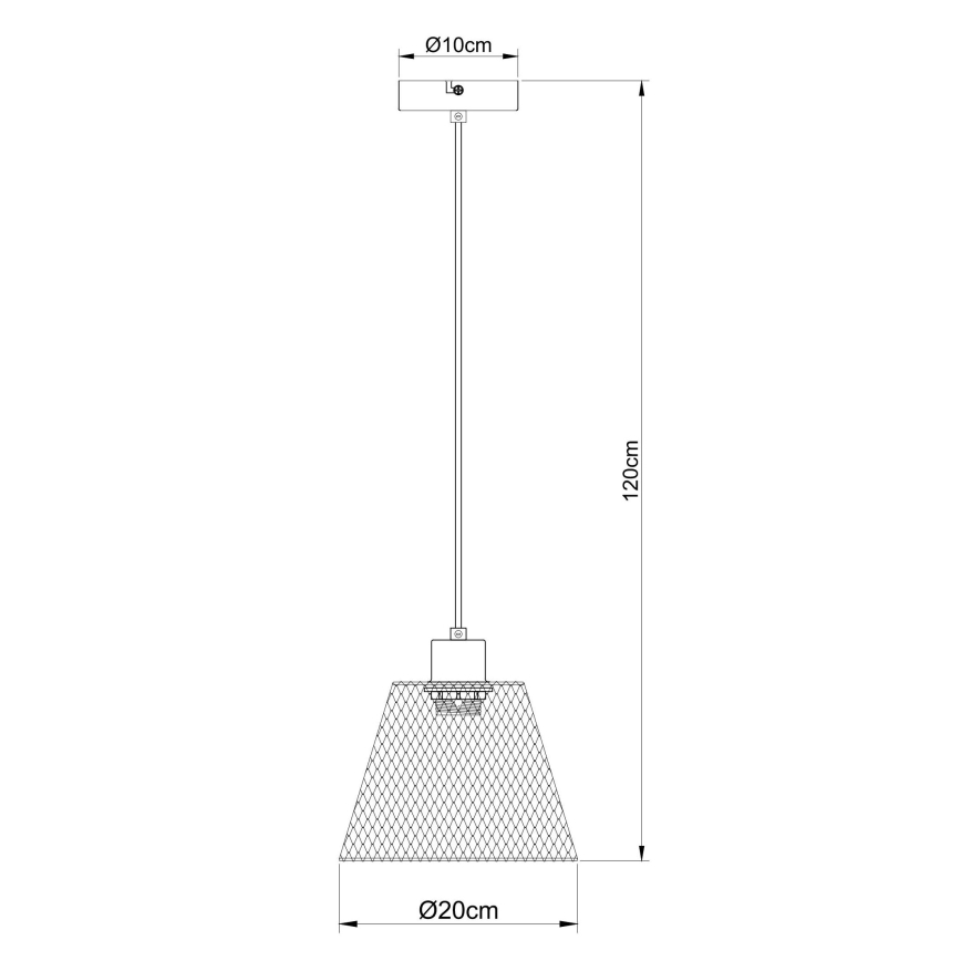 Globo - Kattokruunu johdossa 1xE27/40W/230V halkaisija 20 cm