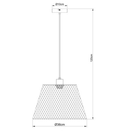 Globo - Kattokruunu johdossa 1xE27/40W/230V halkaisija 36 cm