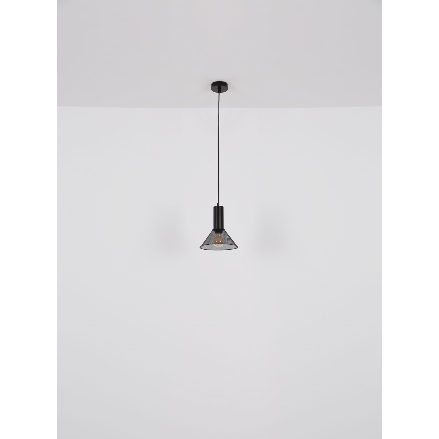 Globo - Kattokruunu johdossa 1xE27/60W/230V musta