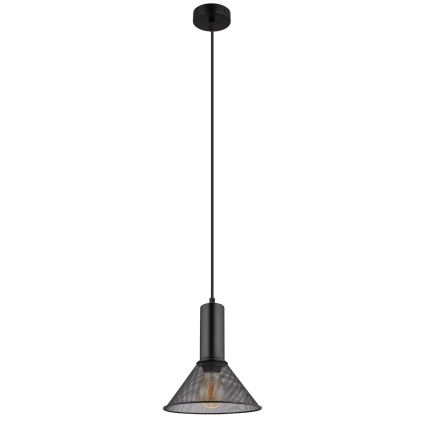 Globo - Kattokruunu johdossa 1xE27/60W/230V musta