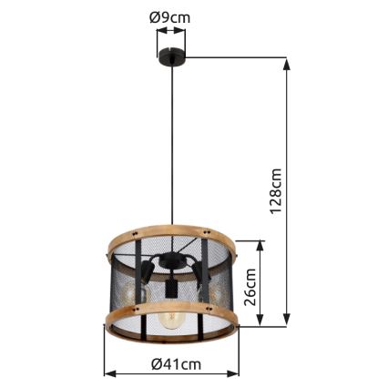 Globo - Kattokruunu johdossa 3xE27/40W/230V halkaisija 40 cm
