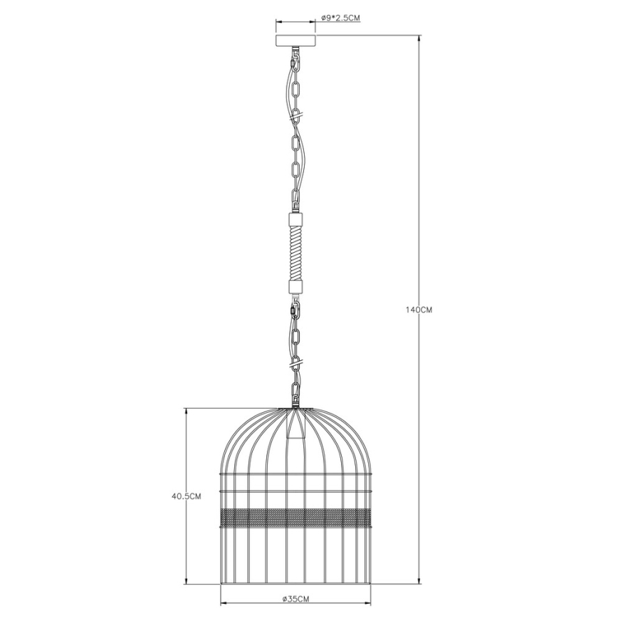 Globo - Kattokruunu ketjussa 1xE27/60W/230V