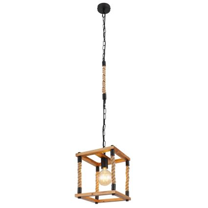 Globo 15691H - Kattokruunu johdossa VERNON 1xE27/60W/230V