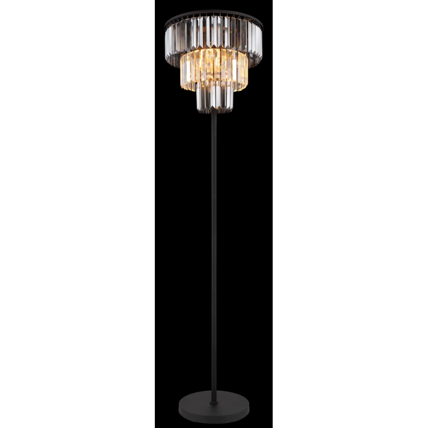 Globo - Lattialamppu 3xE27/40W/230V halkaisija 40 cm musta