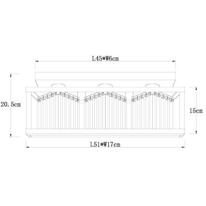 Globo - Kiinteä kattokruunu 3xE27/40W/230V