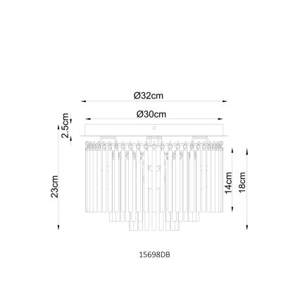 Globo - Kattovalaisin 5xE14/40W/230V Ø 32 cm