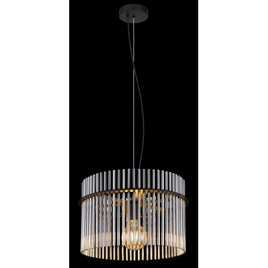 Globo - Kattokruunu johdossa 1xE27/60W/230V halkaisija 40 cm musta