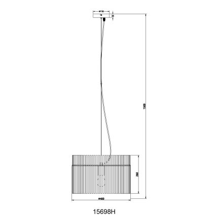 Globo - Kattokruunu johdossa 1xE27/60W/230V halkaisija 40 cm musta