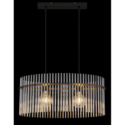 Globo - Kattokruunu johdossa 2xE27/60W/230V musta